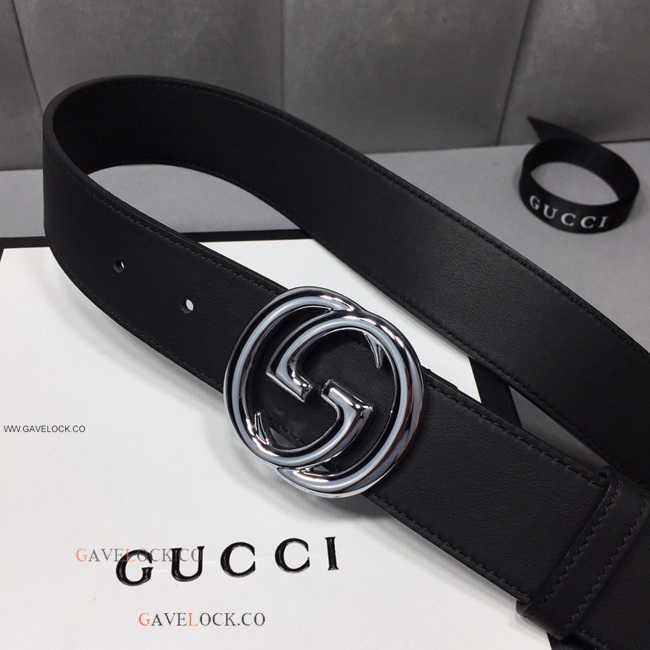 Gucci Classic Men's Belt Soft Leather w Silver GG Buckle